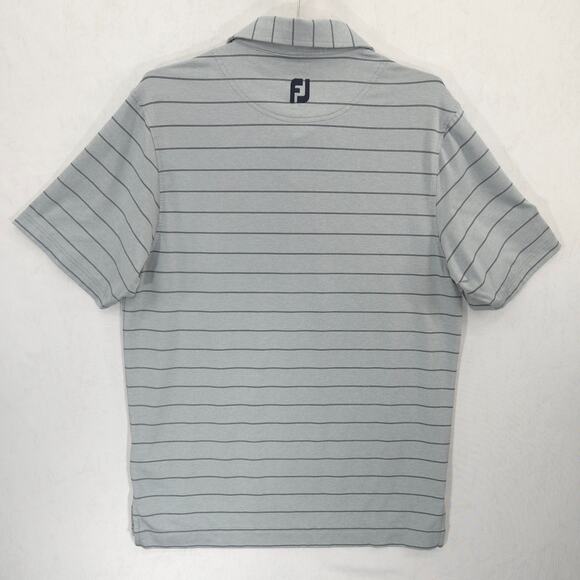 FootJoy Polo Mens S Gray Striped HPCA Cougar Performance Short Sleeve Golf Shirt - Picture 7 of 12